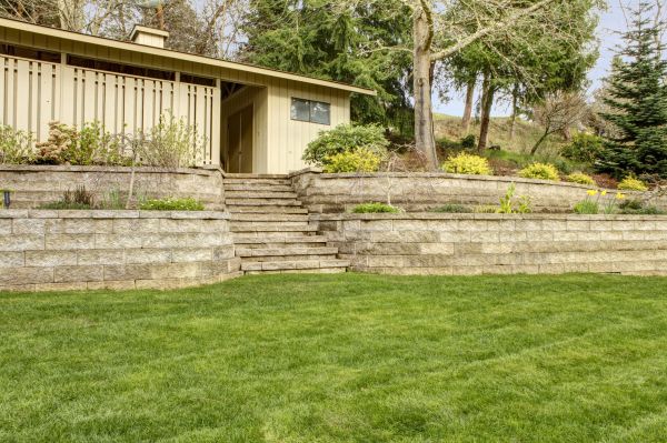Retaining Wall Construction in Monument